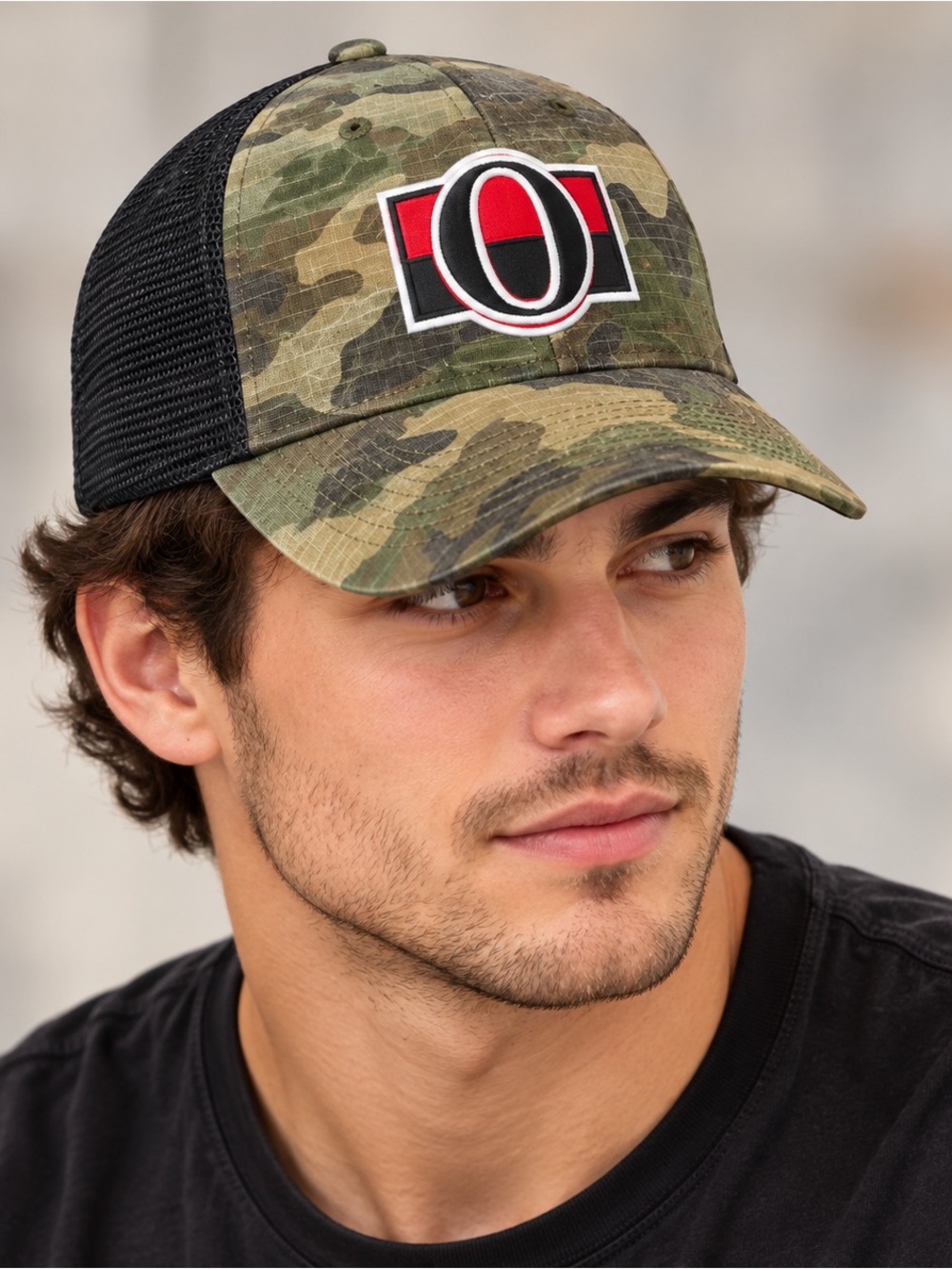 Ottawa Senators Cap Hat  O Logo Snapback New Era 9Forty Camo Mesh